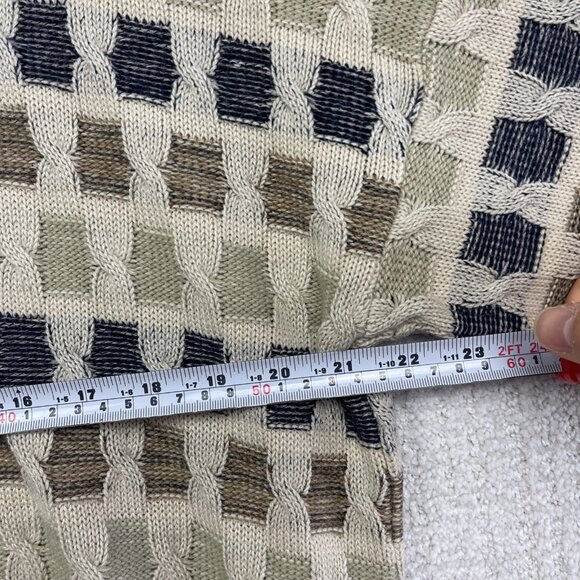 VTG 90s Arnold Palmer Earth Tone 3D Cable Knit Style Sweater Size XL Canada made - Picture 9 of 15